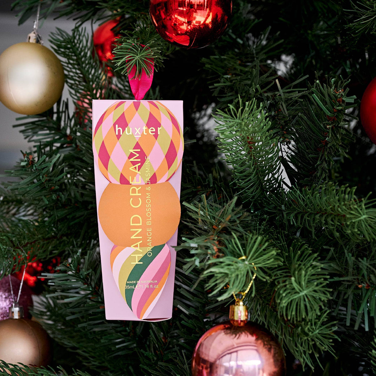 Hanging 35ml H'Cream - Soft Pink - Diamonds - Adorned Xmas - Orange Blossom & Jasmine Huxter