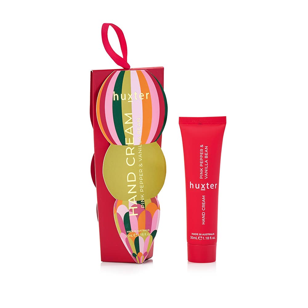 Hanging 35ml H'Cream - Mulberry - Stripes - Adorned Xmas - Pink Pepper & Vanilla Bean Huxter