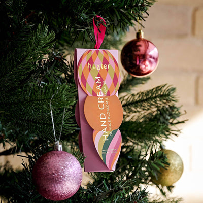 Hanging 35ml H'Cream - Soft Pink - Diamonds - Adorned Xmas - Orange Blossom & Jasmine Huxter