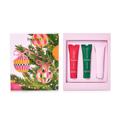 Hand Cream Trio Gift Set - Adorned Xmas - 3 x 35ml Hand Creams Huxter